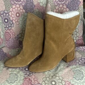 Splendid Suede Ankle Boots in Cognac